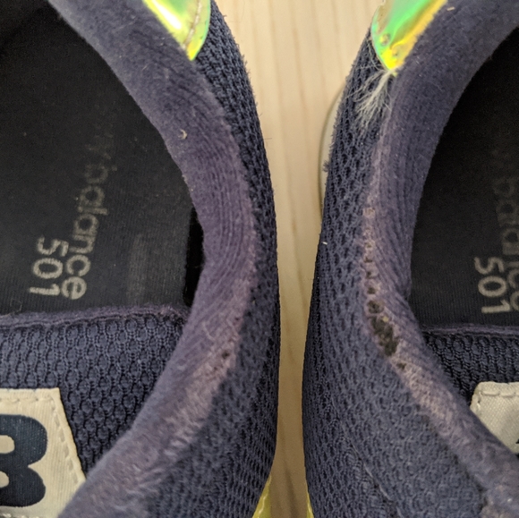 New Balance 501 in Navy Blue/Gold Chrome - Picture 5 of 6